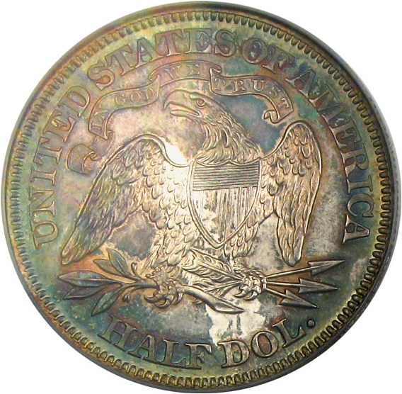 image for: 1869 50c  PCGS/CAC Proof 65 Cam *Color*