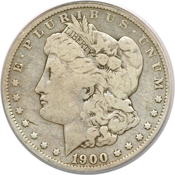 image for: Top 100 VAM: 1900-O $1  PCGS VG8 (VAM 29A  Die Break)