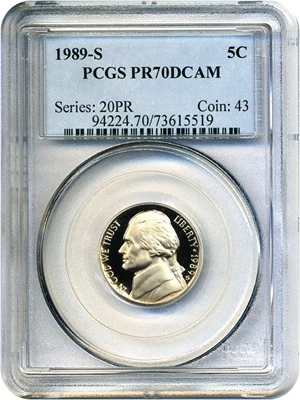 image for: 1989-S 5c PCGS Proof 70 DCameo