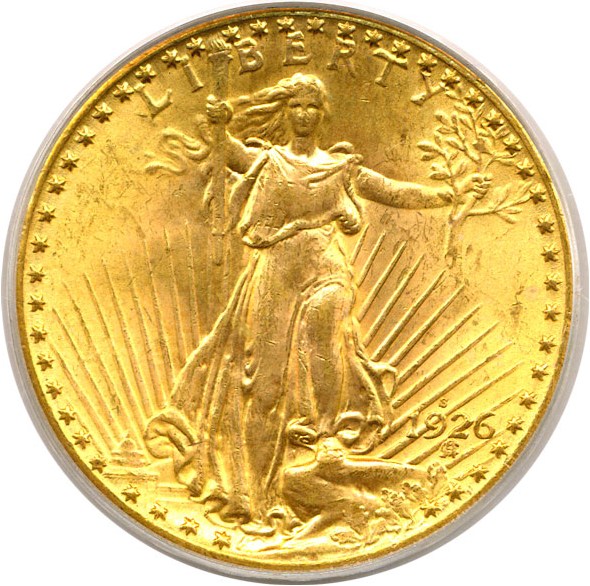 image for: 1926-S $20  PCGS/CAC MS63 OGH