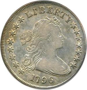 image for: 1796 $1 Lg.Date, Sm.Ltr PCGS VF25