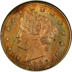 image for: 1888 5c NGC MS64 *Color*