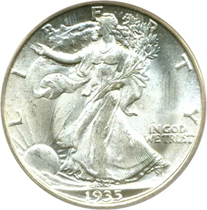 image for: 1935-D 50c PCGS/CAC MS65 OGH