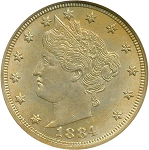 image for: 1884 5c ANACS MS61