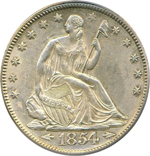 image for: 1854 50c Arrows PCGS MS63