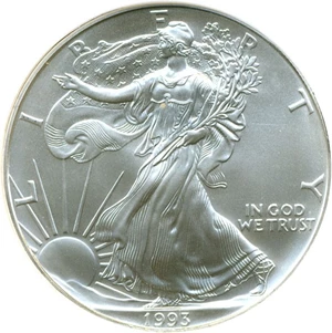 image for: 1993 $1 Silver Eagle NGC MS69 First Strikes