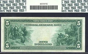 image for: 1914 $5 New York PCGS AU55 (Fr.833a, Red Seal)