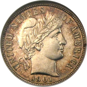 image for: 1901 10c NGC/CAC Proof 64 Cameo