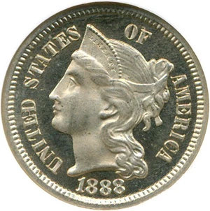 image for: 1888 3cN NGC/CAC Proof 66 ex: Childs