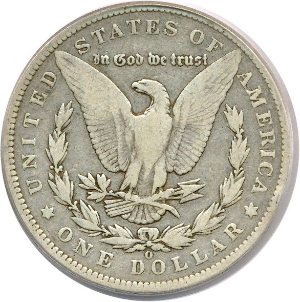 image for: Top 100 VAM: 1900-O $1  PCGS VG8 (VAM 29A  Die Break)