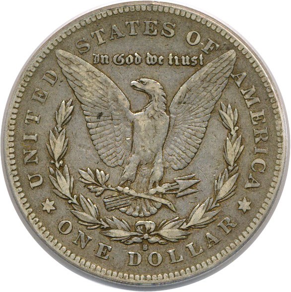 image for: Top 100 VAM: 1879-S $1  PCGS VF20 (VAM 39  Reverse of 1878)