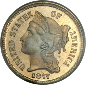 image for: 1877 3cN PCGS Proof 65 OGH