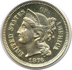 image for: 1876 3cN PCGS Proof 65