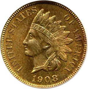 image for: 1908-S 1c PCGS MS65 RD