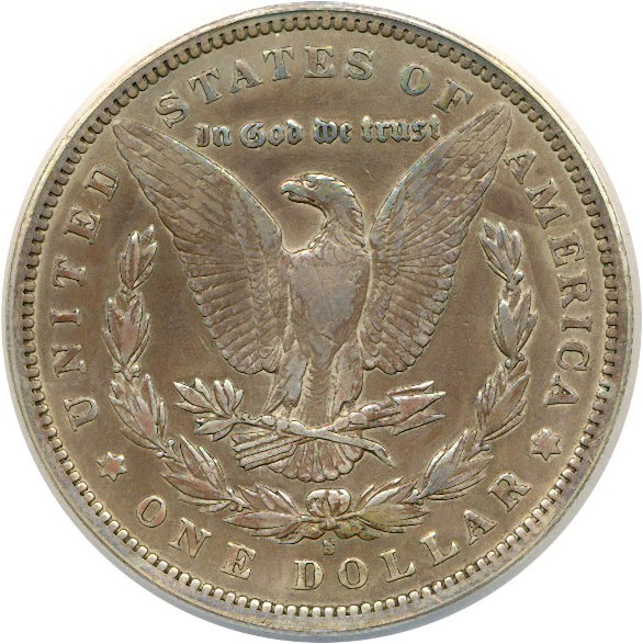 image for: Top 100 VAM: 1892-S $1 ANACS VF30 Details (VAM 2  Doubled Date, Altered Surfaces)