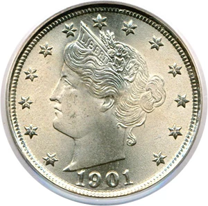 image for: 1901 5c PCGS/CAC MS66