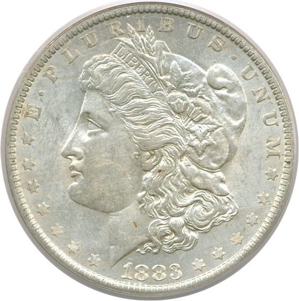 image for: Top 100 VAM: 1883-O $1 PCGS AU58 (VAM 4  O/O)