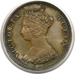 image for: Hong Kong: 1863/33 10c PCGS Proof 65 (Plain Edge, Coin Die Axis)
