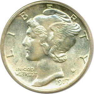 image for: 1917-S 10c PCGS MS65 FB