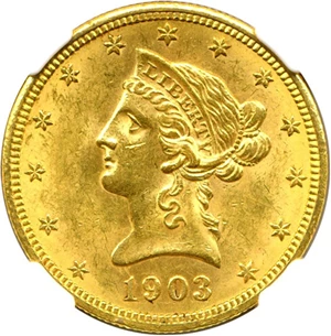 image for: 1903-O $10 NGC MS62