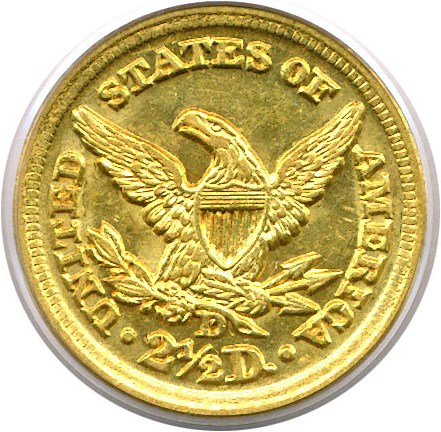 image for: 1848-D $2 1/2  PCGS/CAC AU55