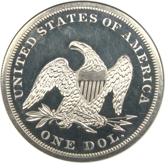 image for: 1863 $1  NGC Proof 65 Cameo