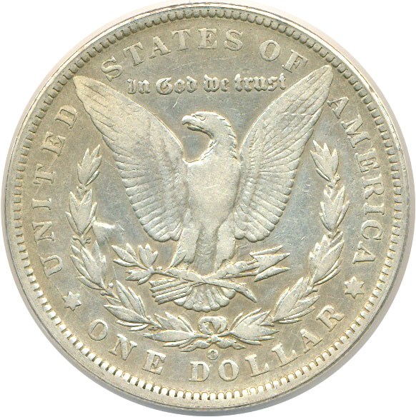image for: Top 100 VAM: 1891-O $1 ANACS VF20 Details (VAM 1A2  E Rev, Cleaned)