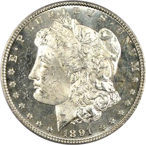 image for: 1891-CC $1 PCGS/CAC MS63 PL