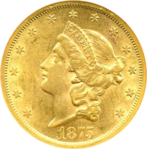 image for: 1875-CC $20 NGC/CAC AU58