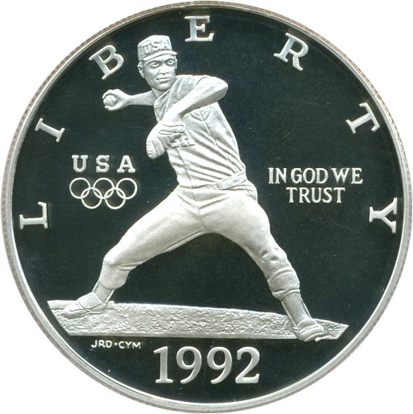 image for: 1992-S $1 Olympic Baseball PCGS Proof 70 DCameo