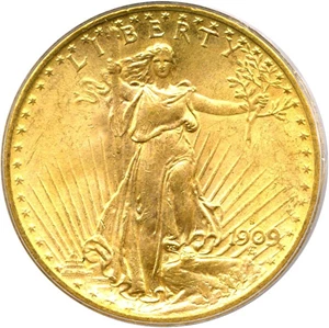 image for: 1909-S $20 PCGS MS63
