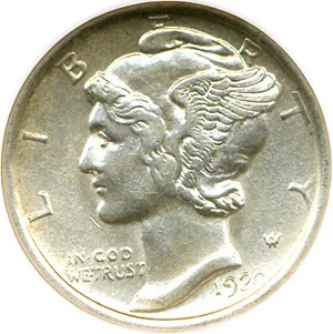 image for: 1920-D 10c NGC AU53