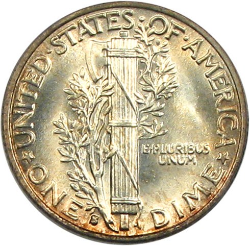 image for: 1931-S 10c  PCGS MS66 FB