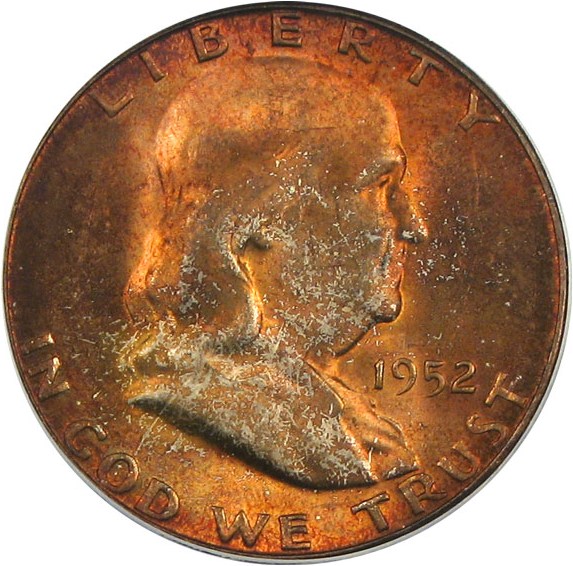 image for: 1952-S 50c  PCGS MS65 FBL *Color*