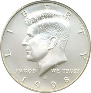 image for: 1998-S 50c SMS PCGS MS69