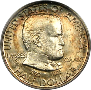 image for: 1922 50c Grant w/Star PCGS MS66 * Color *