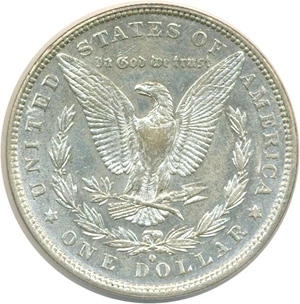 image for: Top 100 VAM: 1880-O $1 ANACS AU53 (VAM 5 8/7 Crossbar)