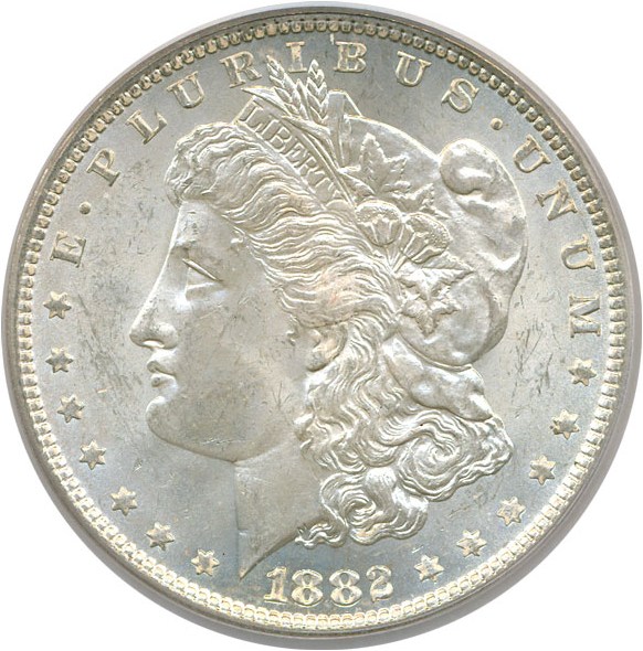 image for: Top 100 VAM: 1882-O $1 PCGS MS63 (VAM 7  O/O )