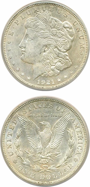 image for: 1921-D $1 ANACS AU55 (VAM-8A)