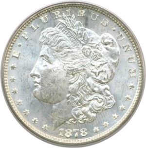 image for: Hot 50 VAM: 1878 8TF $1 PCGS MS62 (VAM 20 Doubled Date)