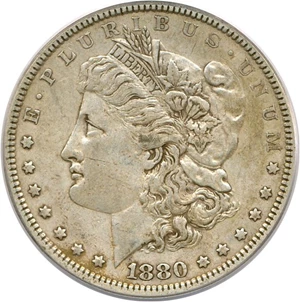 image for: Top 100 VAM: 1880 $1 PCGS XF40 (VAM 6 8/7 Spikes)