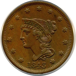 image for: 1843 1c Petite-Small Letters ANACS AU53