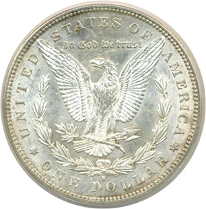 image for: Top 100 VAM: 1891-S $1 ANACS MS62 (VAM 3 Doubled Stars)