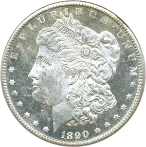 image for: 1890-CC $1 PCGS MS62 DMPL