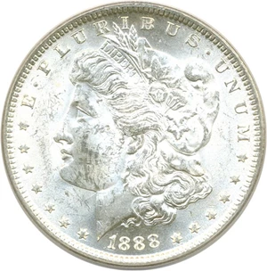 image for: Top 100 VAM: 1888 $1 ANACS MS62 (VAM 11A Doubled Ear)