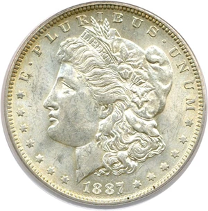 image for: Top 100 VAM: 1887-O $1 PCGS AU58 (VAM 2 Double 1 Triple 7)