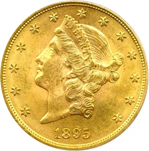image for: 1895 $20 PCGS MS63