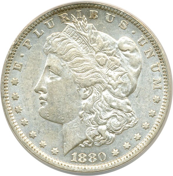 image for: Top 100 VAM: 1880-O $1 ANACS AU50 (VAM 6A  8/7 Ear)