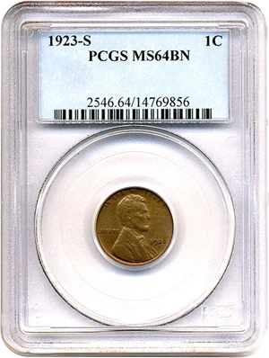 image for: 1923-S 1c PCGS MS64 BN