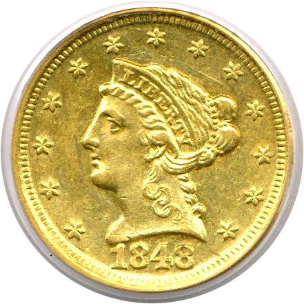 image for: 1848-D $2 1/2  PCGS/CAC AU55